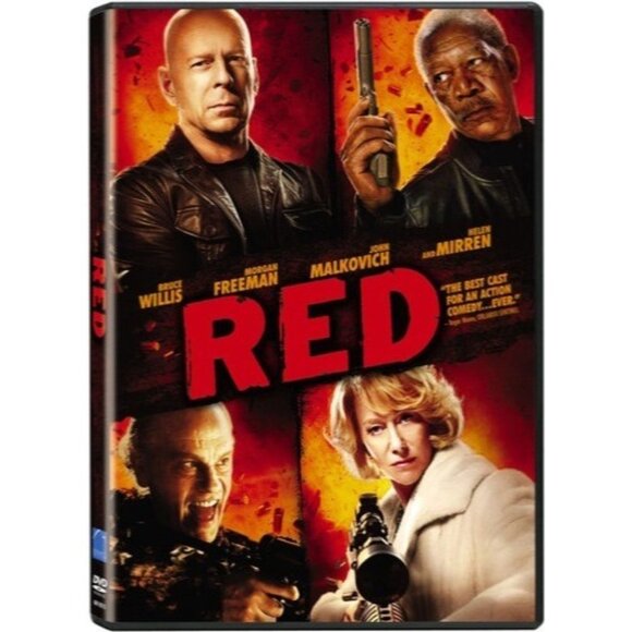 Red DVD Bruce Willis Morgan Freeman John Malkovich Helen Mirren - Picture 1 of 3